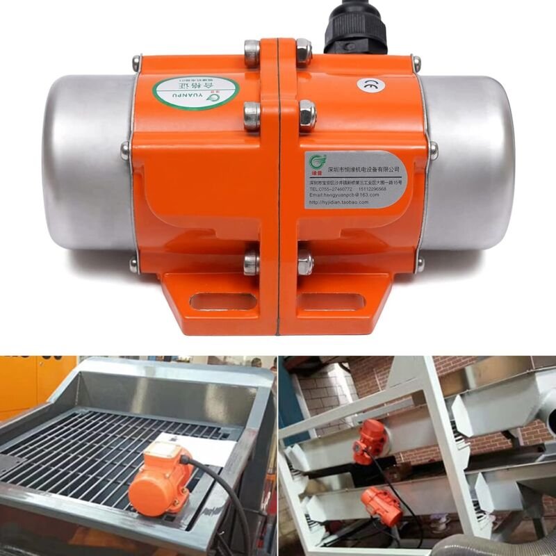 Asynchronous Vibratormotor, 100W 220V Rüttelmotor Unwuchtmotor Asynchronous Single Phase Vibrator Motor, Bürstenlos Elek...