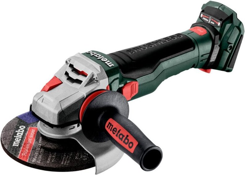 Akku-Winkelschleifer wb 18 ltx bl 15-150 Quick, mit Bremse, Schnellspannmutter, drehbarem Akkupack x 165 l - Metabo