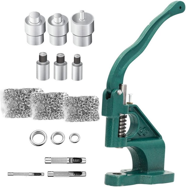 DEWIN 1500 Ösenpresse Ösenstanze Nietenpresse Handpressen-Set