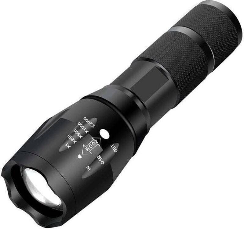 Lampe Torche led Ultra puissante XML-T6 Lampe Torche Militaire utilisable pour vélo ou randonnées et 5 Modes Dont Flash ...