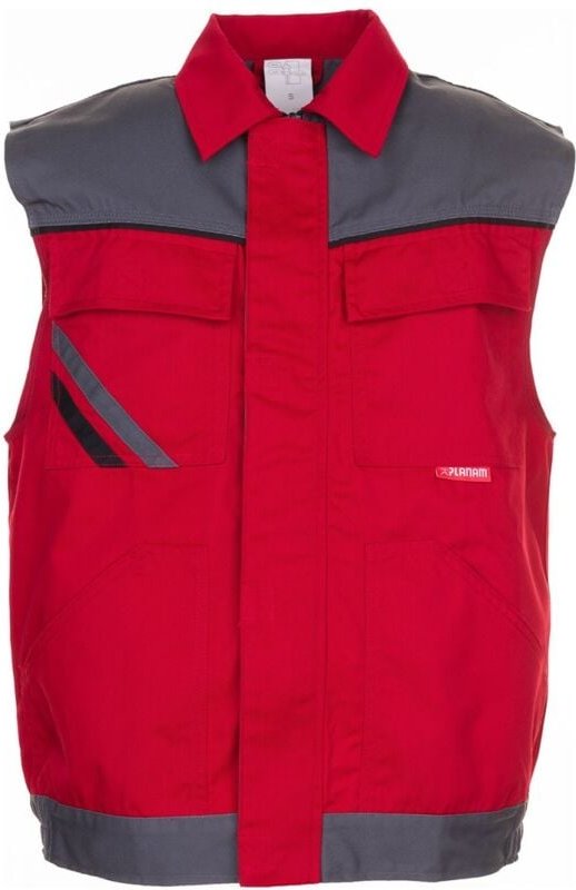 Thumbnail - Arbeits-Weste highline Nr. 2366 Rot - Schiefer - Schwarz Gr. xl - Planam