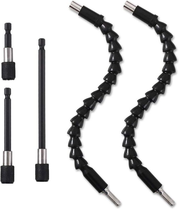 1/4-Zoll-Bohrer-Verlängerungssatz, 2 flexible Verlängerungsstangen, 3 magnetische Schnellwechsel-Bithalter - Csparkv
