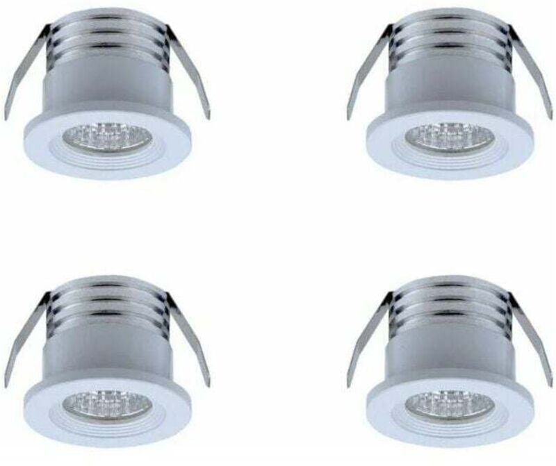 4er Set Mini-Einbaustrahler LED 3W warmweiß Weiß