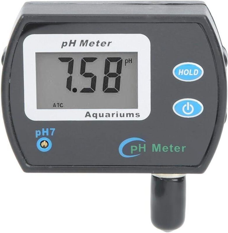 pH-Tester, Wasserqualitätsmessgerät mit LCD-Digitalanzeige für Aquarium und Schwimmbad (EU-Stecker 220 V)
