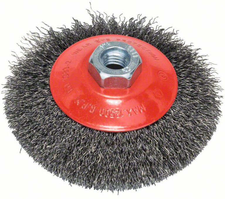 Accessories Kegelbürste Clean for Metal, gewellt, 115 mm, 0,3 mm, 12500 U/min, M14 2608622101 - Bosch