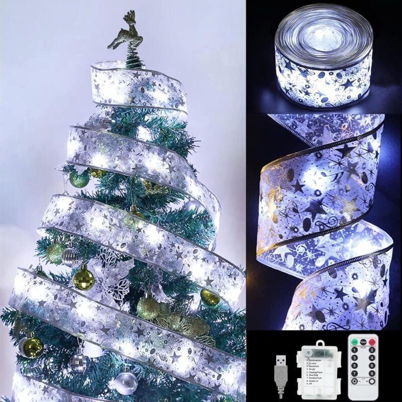 Glänzende Bandlichter, 10 m, 100 LEDs, LED-Weihnachtsbaumband, dekorative Weihnachtsgirlande, Neujahr, Hochzeit, DIY-Spi...