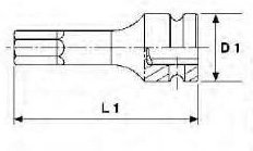 Sechskant-Steckschlüssel, 1/2, 12mm TENGTOOLS 921512-C 151420502