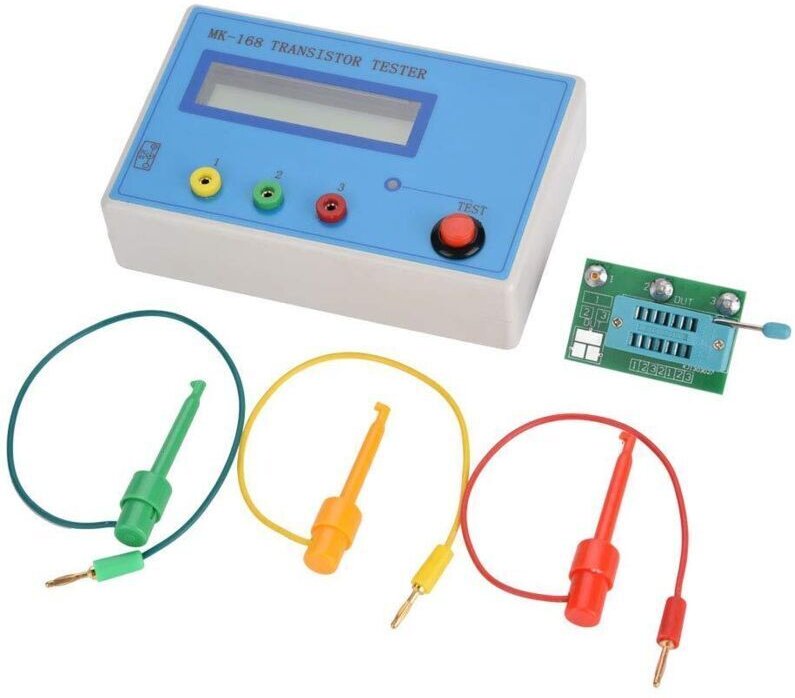 (12 × 3,3 × 8 cm) Multifunktionaler Transistortester MK-168: Dioden-, Trioden-, Kapazitätszähler, RLC-, NPN-, PNP- und M...