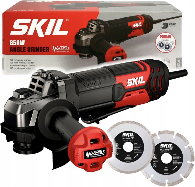 Winkelschleifer Skil 9132 AC 125mm 850W (Karton) + 2x Diamanttrennscheibe