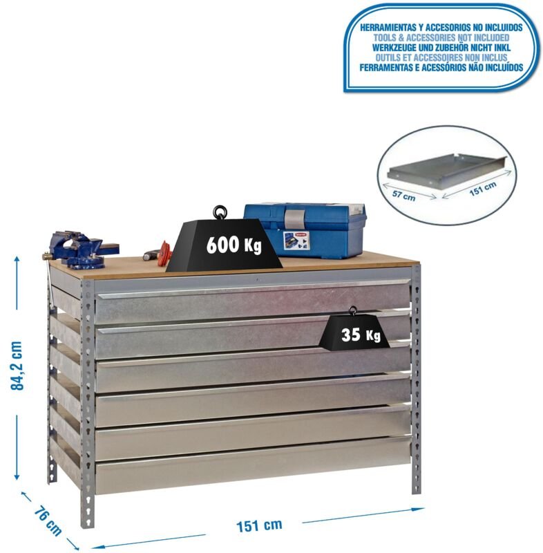 Simonrack SIMONWORK BT5 BOX6 Arbeitstisch grau
