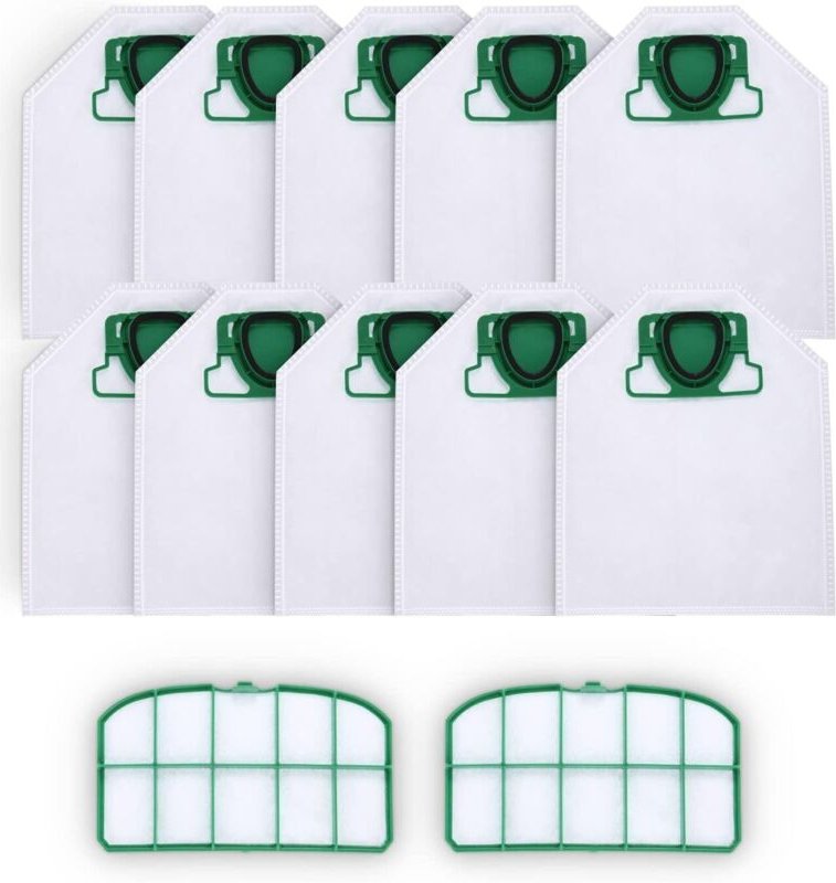LaBlanc - 10 Staubsaugerbeutel mit 2 HEPA-Filtern für Vorwerk Kobold VK200 FP200, Premium 5-lagiges Microvlies für Aller...