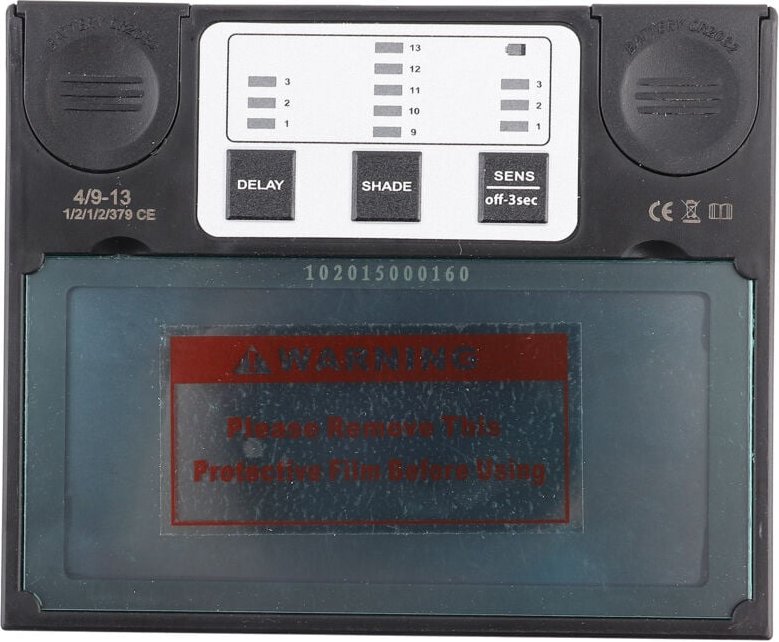 Zoternen - Solarpanel-Schweißhelmlinse, automatische Verdunkelung, Schweißmaskenlinse, 110 x 90 mm