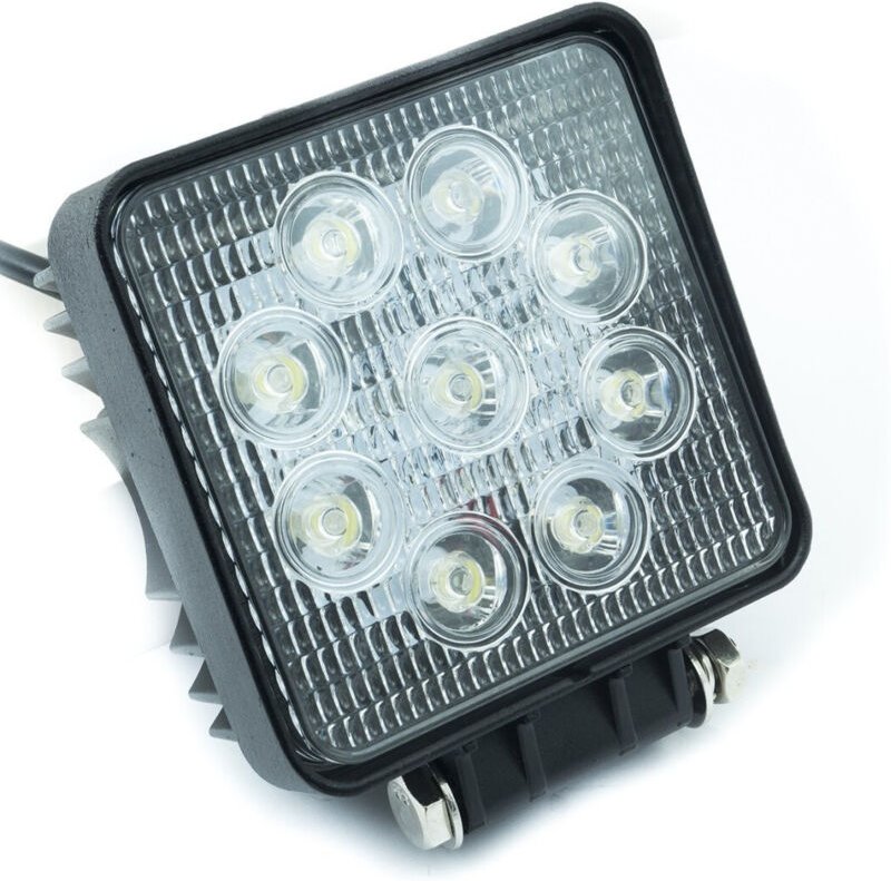 Trade Shop Traesio - Trade Shop - zusätzlicher scheinwerfer deep off-road car 12V square 9 led 27W 6000K IP68 -