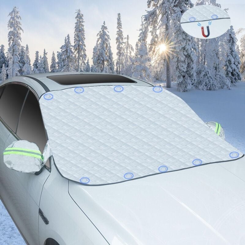 Thumbnail - Windschutzscheiben-Frostschutz, Winter-Windschutzscheibenschutz, Windschutzscheibenabdeckung mit Magnet, Außen-Autoabdec...