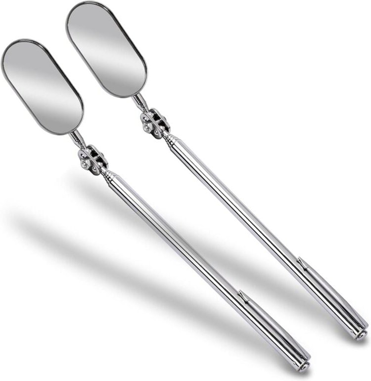 Teleskop-Inspektionsspiegel, Auto-Inspektionsspiegel, einziehbarer Verlängerungsspiegel für die Fahrzeuginspektion - 2 S...