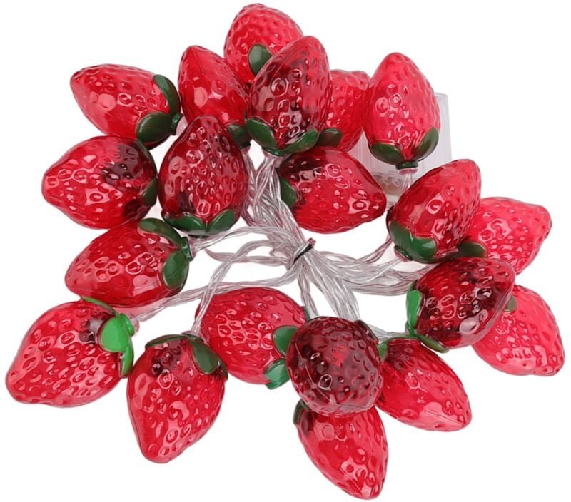 Thumbnail - Zoternen Batteriebetriebene Erdbeerlampe mit 9,8 Fuß 20 LED-Obst-Lichterkette für Weihnachtsfeier