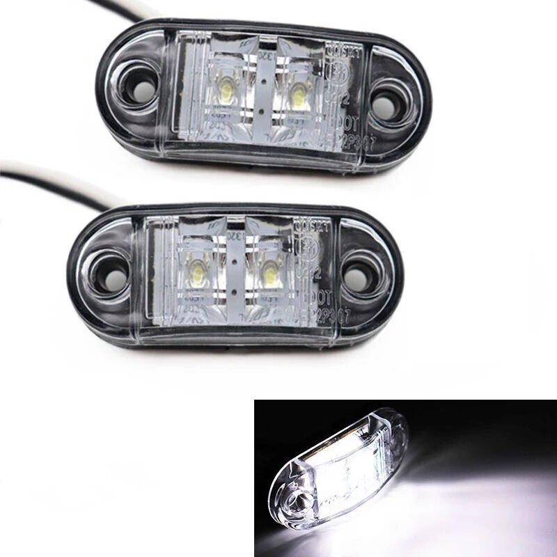4 LED-Seitenmarkierungsleuchten, Begrenzungsleuchten, Positionsanzeiger, für 12V/24V Universal-Anhänger, LKW, Wohnwagen,...