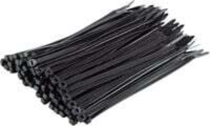 Thumbnail - Packung mit 100 Kabelbindern, Schwarz, 200 x 4,8 mm