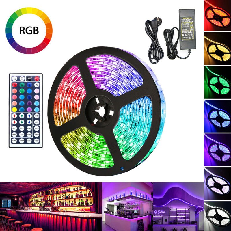 Thumbnail - Swanew - 10M led Streifen Lichtband Beleuchtung led Strip Lichterkette rgb led Stripe Band Strip Farbwechsel 30LEDs IP20...