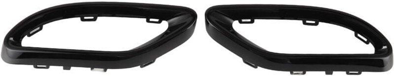 Jeffergarden - Reemplazo de embellecedores de cubierta de punta de escape negro brillante para Mercedes‑Benz a b c e glc...