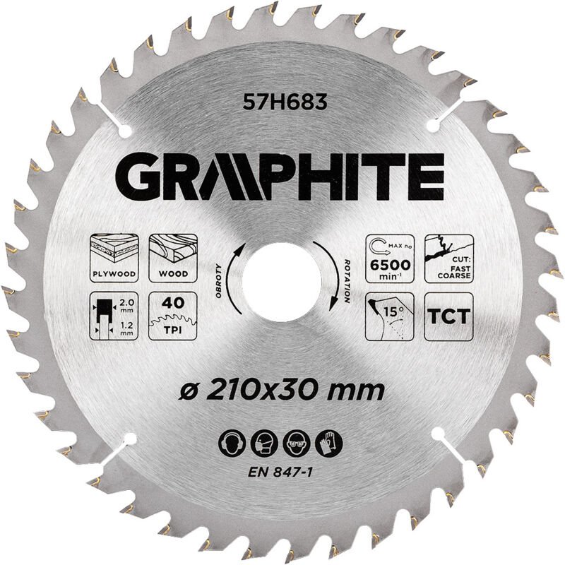 Widia-Sägeblatt, 210 x 30 mm, 40 Zähne
