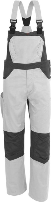Qualitex Latzhose X-Serie, Größe: 68, Farbe: weiß/grau