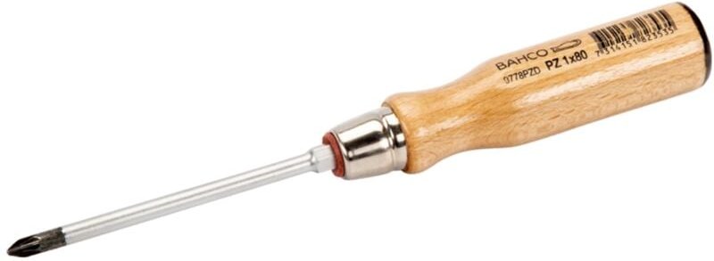 Pozidriv-Schraubendreher mit Holzgriff, PZ1 x 80 mm - Bahco