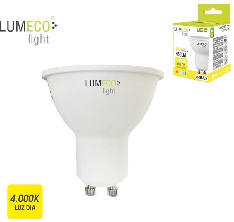 EDM Dichroitische LED-Glühbirne GU10 5W 450lm 4000K Tageslicht Ø5x5,5cm