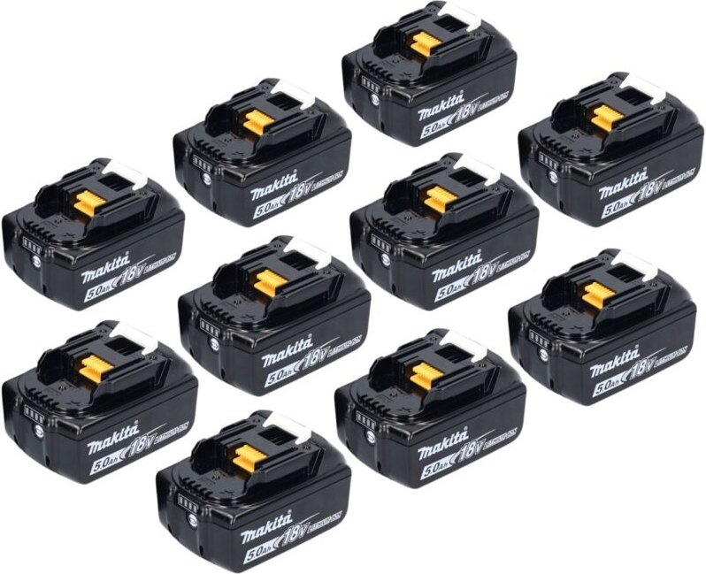 Thumbnail - Makita Akku Set 10x BL 1850 B 18 V 5,0 Ah / 5000 mAh Li-Ion Akku ( 10x 197280-8 )