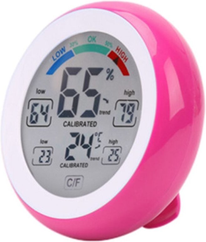 Digitaler Monitor Hygrometer Thermometer Innenraum Home Temperatur Luftfeuchtigkeit für Büro Baby Rot