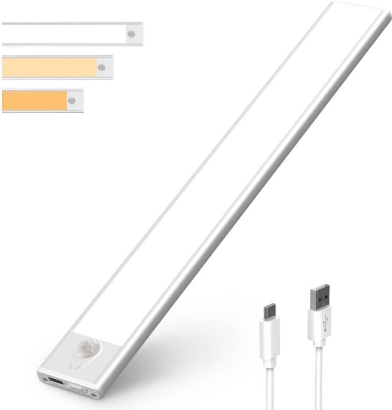 Odipie - Schrankleuchte 50 LEDs, usb wiederaufladbare kabellose LED-Schranklampe mit Bewegungssensor, LED-Beleuchtung Kü...