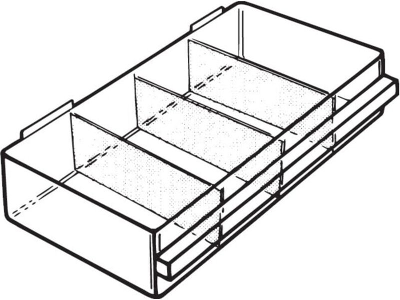 Thumbnail - Trennwände für Schubladen-Magazin (b x h x t) 134 x 50 x 1.8 mm Inhalt 16 St. - Raaco