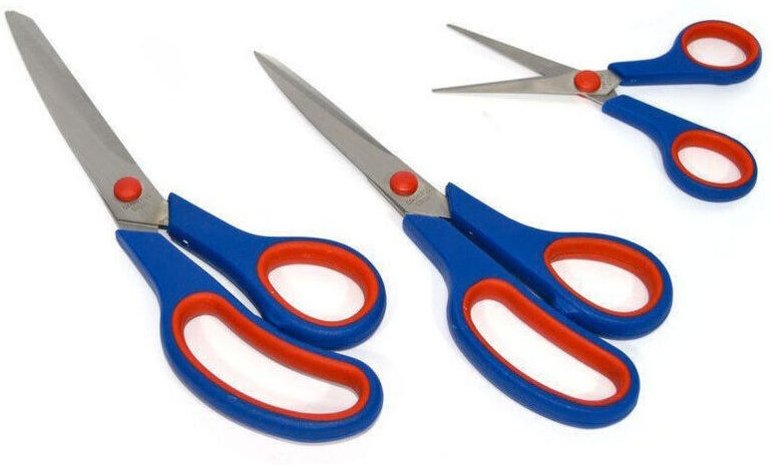 Trade Shop Traesio - Trade Shop - kit 3 forbici mit ergonomischem manik nach arbeitnehmer -