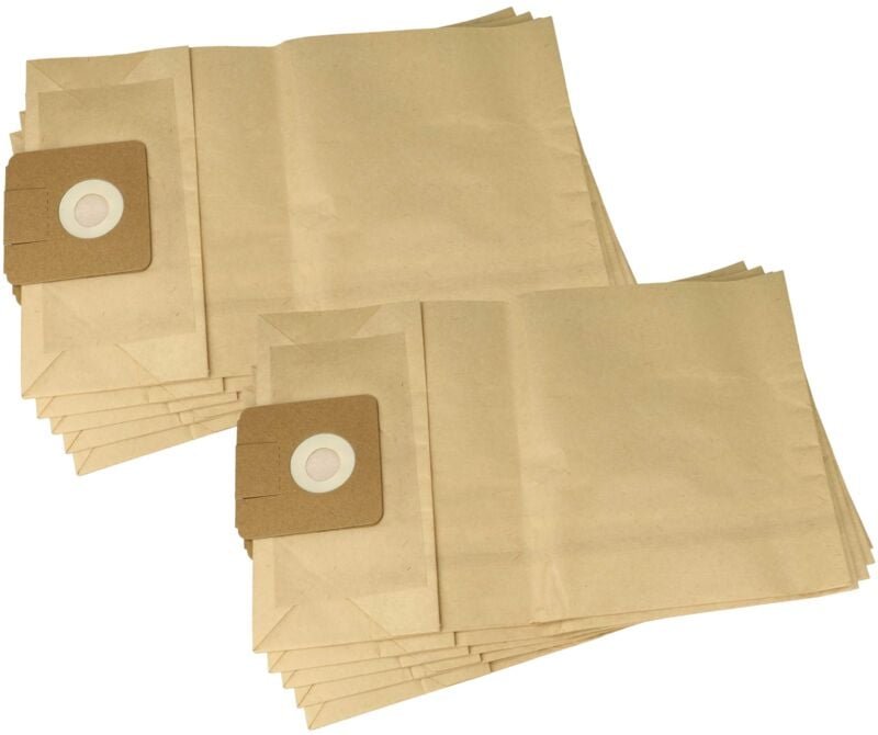 10x Staubbeutel kompatibel mit Henkel QS12, S12, QP152 Staubsauger - Filterpapier, ta 1, 40cm x 24cm braun - Vhbw