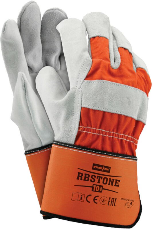 verstärkte Arbeitshandschuhe aus Rindsleder Gr. 10