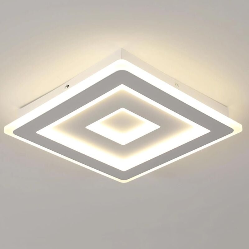Comely - Moderne led Deckenleuchte Quadratisch, led Deckenlampe 52W, Deckenleuchte aus Weißem Acryl ø 40cm für Schlafzim...