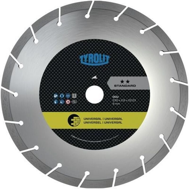 Tyrolit - Diamanttrennscheibe dcu Standard ø 230 mm Bohrung 22,23 mm Bau universal 7 mm