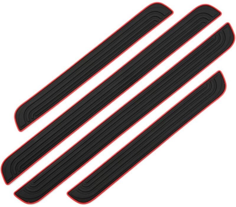 Linghhang - 4 Stück Auto-Einstiegsleisten, Einstiegsleisten, Autoaufkleber, Klebefolie zum Schutz der Autotürschwellen, ...