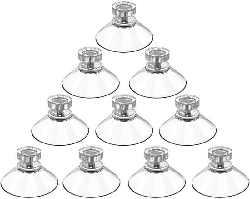 Saugnäpfe mit Gewinde mit Rändelmuttern Transparent, Küchen-Saugnäpfe Wand-Möbelbefestigung, Badezimmer-Handtuchhaken