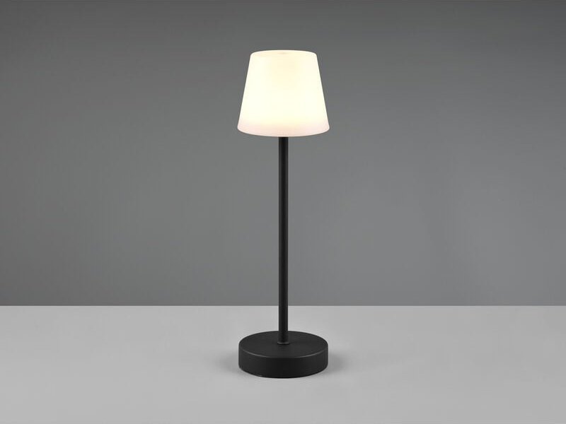 Led Akku Tischleuchte martinez für Innen & Außen, Schwarz 39cm