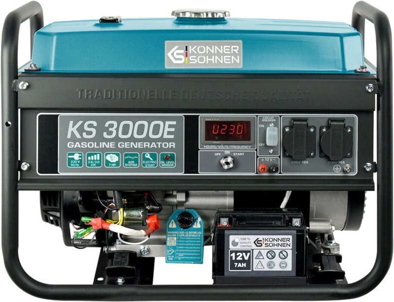 Könner&söhnen - ks 3000E Stromerzeuger Generator Benzin Notstromaggregat 3000 Watt mit E-Start