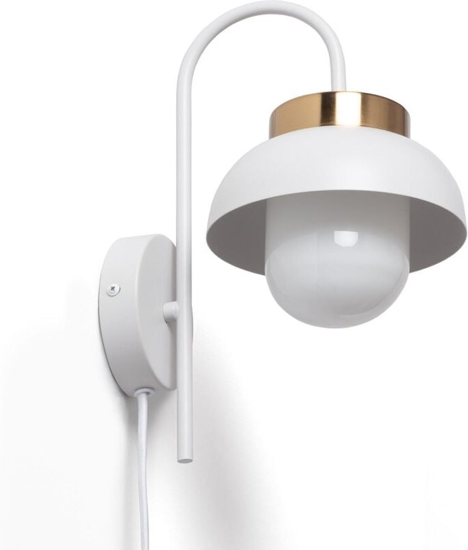 Wandleuchte Metall Geri Weiß