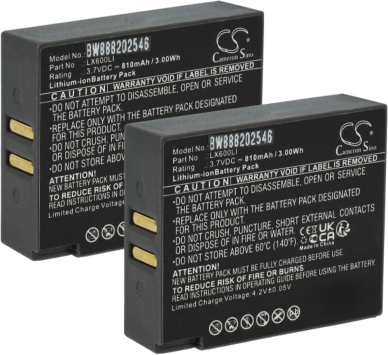 Vhbw - 2x Akku kompatibel mit Eartec hub, Hub Systems, HUB5S, UltraLITE, hub hd Mini-Base Wireless Headset Kopfhörer (81...