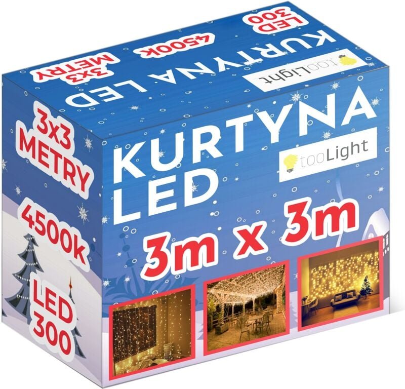REA - LED-Vorhang 300 LEDs 3x3m white