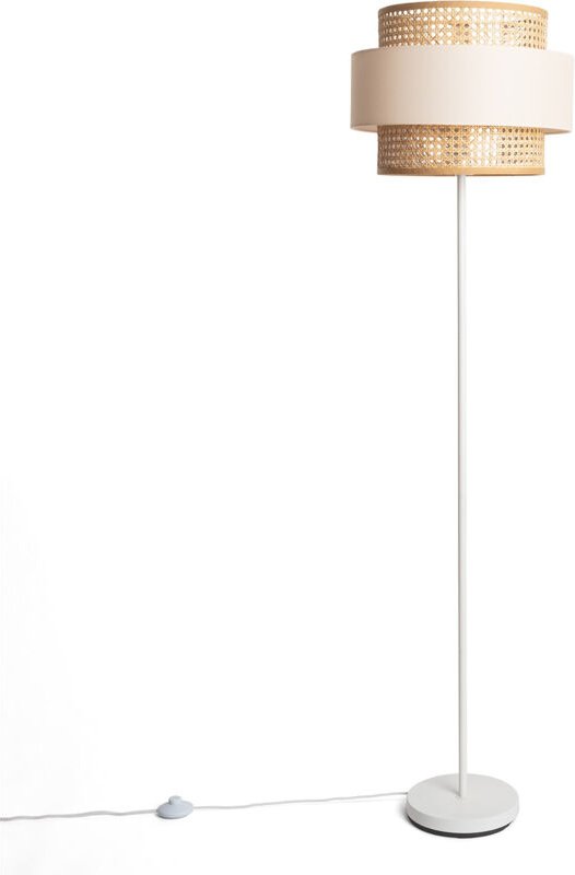 Stehleuchte aus Metall und Stoff Amaia Beige