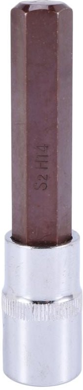 1/2-Zoll-Antrieb, 14 mm Sechskant-Bit, extra lang, Steckschlüsseleinsatz, S2-Stahl