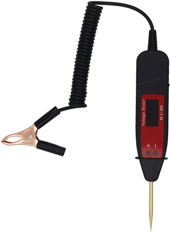 Auto-Spannungsprüfer, DC3–36 v, universeller Auto-Stromkreis-Tester, Stift, LCD-Digitalanzeige, Spannungssondendetektor ...