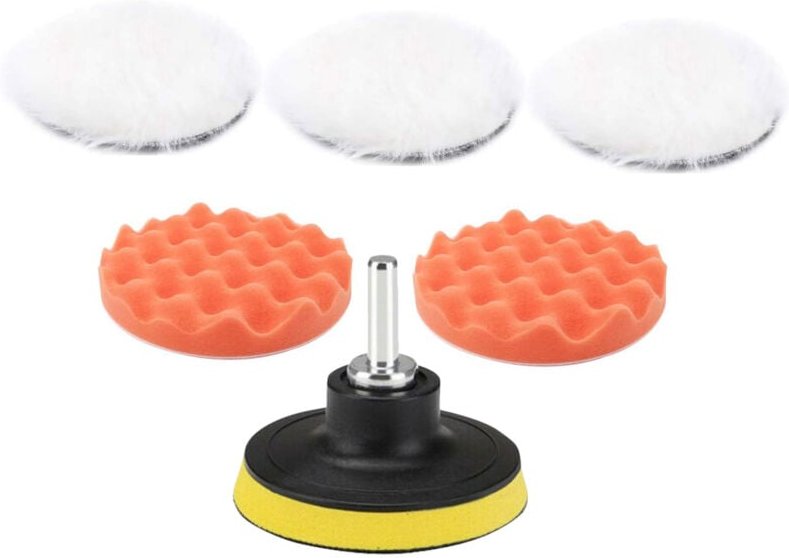 7 × 3 'Polieren Wachsen Polieren Schwamm Pads Kit Verbindung Auto Polierer