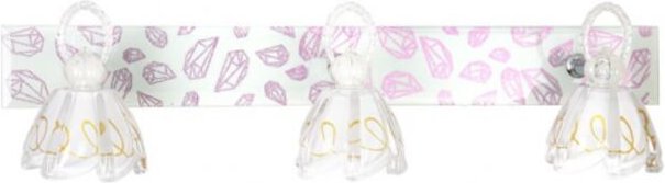 Fabrilamp - Wandleuchte Bad 3 Strahler led 15w 6000k white w/dekorative Glas 10x50x15 cm klappbar und verstellbar