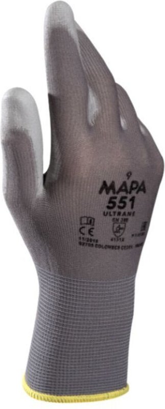 Thumbnail - Hedi - Arbeitshandschuh Ultrane 551 9 ii Polyurethanschaumstoff grau